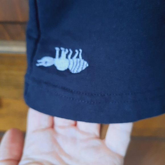 Monika Forsberg + Gorman silver embroidered ant boxy black t-shirt size 14 - Picture 5 of 8